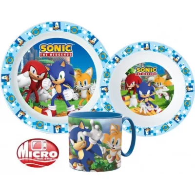 Sonic the Hedgehog set za jelo 3 dijela - šalica, zdjelica, tanjur 33339