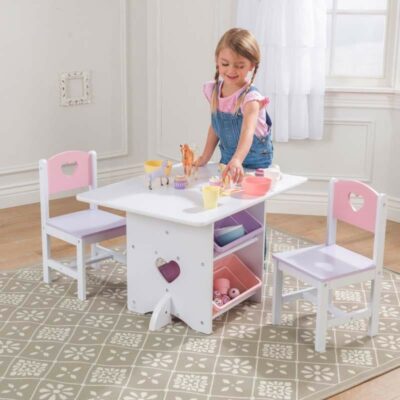 Kidkraft Heart Table and Chair Set drveni dječji set za igru
