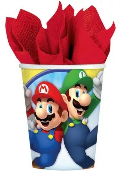 Super Mario set 8 kom papirnatih čaša 250 ml 01537