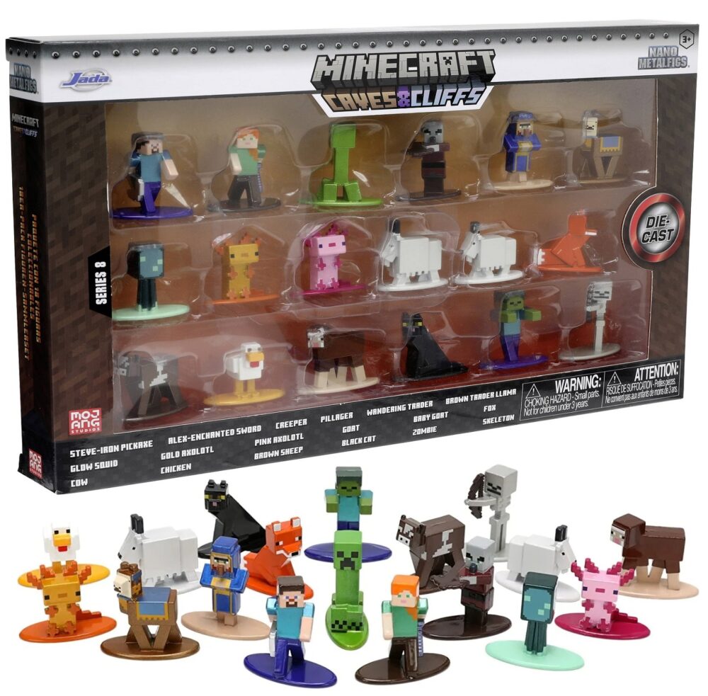 Minecraft Nano Metalfigs Series 8 DIE-Cast 18-Pack metalne figure 4 cm Jada Toys