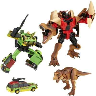 Jurassic Park x Transformers Generations Action Figures Tyrannocon Rex & Autobot JP93 F0632