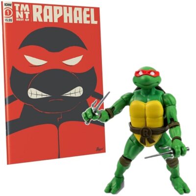 Comic Book Raphael Exclusive BST AXN x IDW Teenage Mutant Ninja Turtles akcijska figura 13 cm The Loyal Subjects
