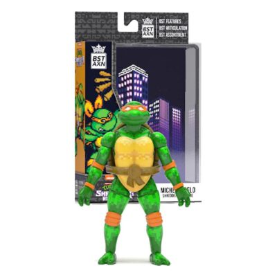 NES 8-Bit Michelangelo Exclusive BST AXN Teenage Mutant Ninja Turtles akcijska figura 13 cm The Loyal Subjects