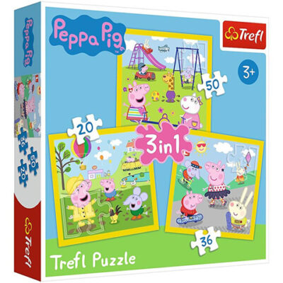 Peppa Pig 3u1 Puzzle Trefl - Sretan dan