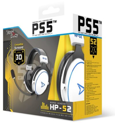 SteelPlay HP52 žičane slušalice White (Multi) 5.1 Virtual Sound