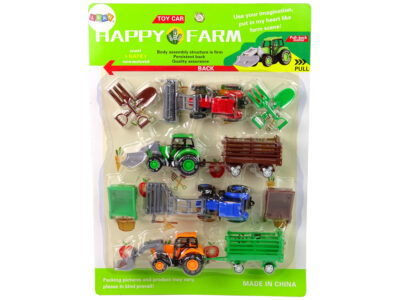 Happy Farm set za igru s traktorima i dodacima 12129
