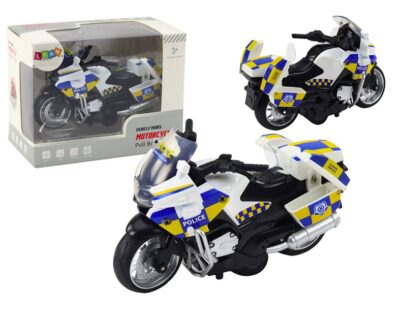 Policijski Motor MY66 Pull Back 12 Cm Sa Svjetlom I Zvukom