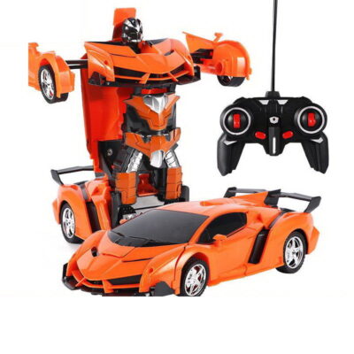 RC Transformer auto robot 2u1 Orange Deformed Car na daljinsko upravljanje 1:18