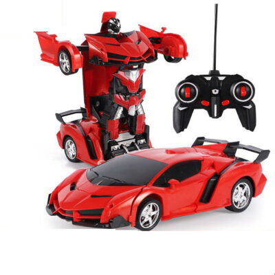 RC Transformer auto robot 2u1 Red Deformed Car na daljinsko upravljanje 1:18