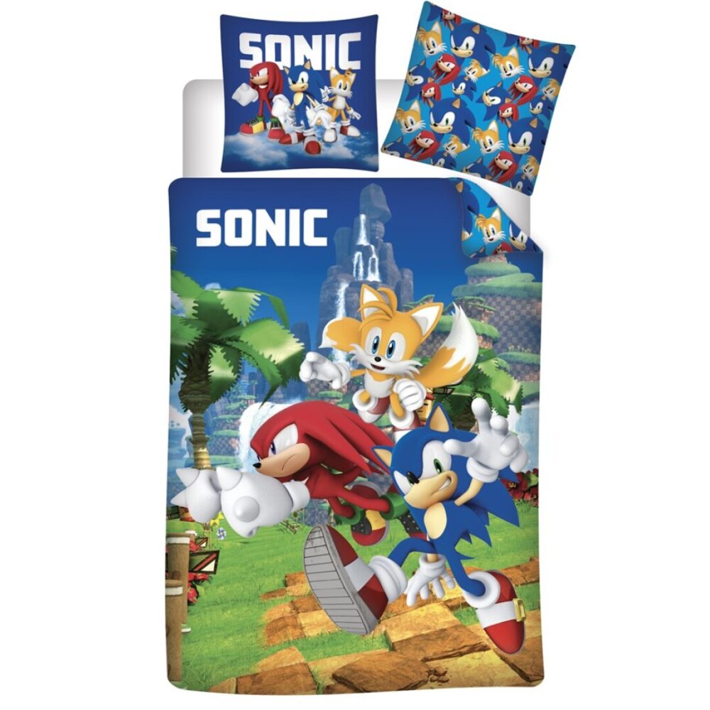 Sonic posteljina 140×200 , 63×63 cm Always Running