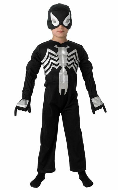 Black Spider-Man kostim s mišićima 3-8 godina 889206