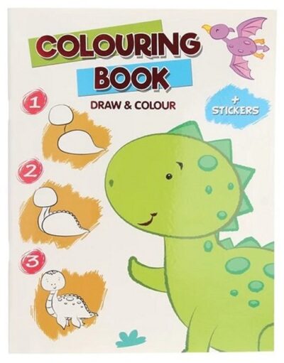 Bojanka Learn to Draw Dinosauri A4
