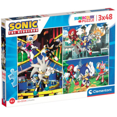 Sonic The Hedgehog puzzle 3x48kom Clementoni 25280