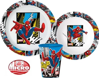 Marvel Spider-man set za jelo 3 dijela - čaša, zdjelica, tanjur 11139