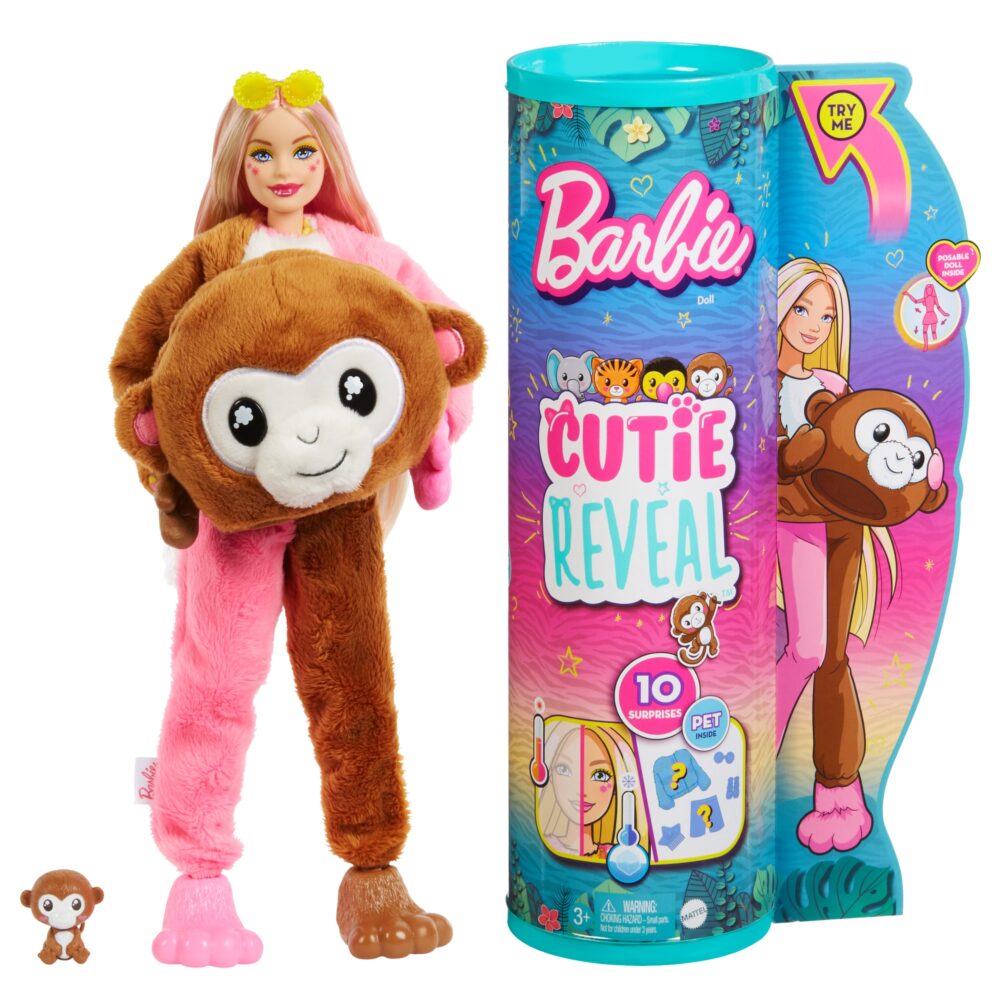 Barbie lutka Cutie Reveal Majmun HKR01