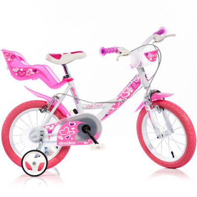 Bicikl Little Heart 16 cola bicikli za djecu ružičasto bijeli