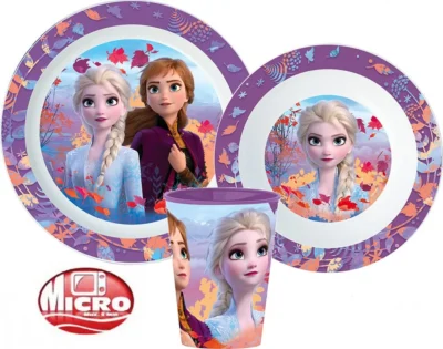 Disney Frozen set za jelo 3 dijela - čaša, zdjelica, tanjur 11121