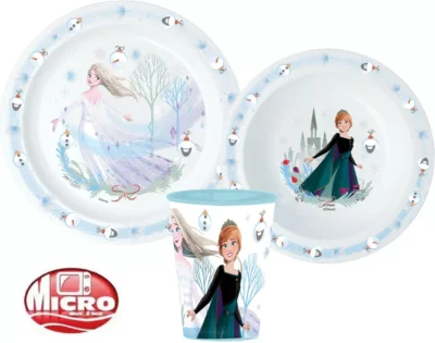 Disney Frozen set za jelo 3 dijela - čaša, zdjelica, tanjur 11150