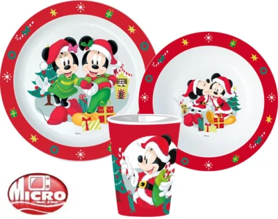 Disney Mickey set za jelo 3 dijela - čaša, zdjelica, tanjur 11148