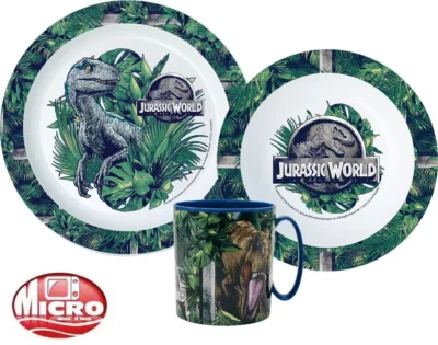 Jurassic World set za jelo 3 dijela - šalica, zdjelica, tanjur 22251