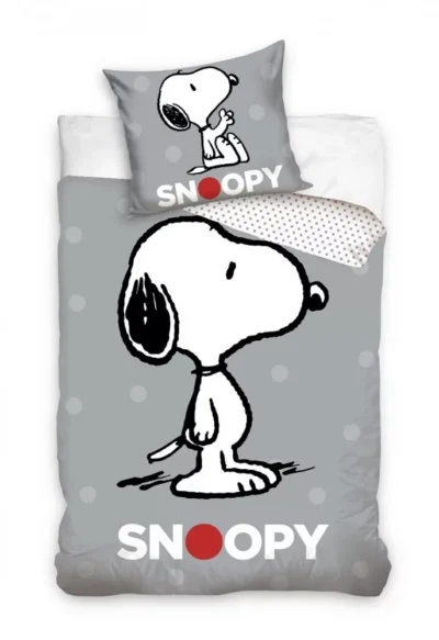 Snoopy posteljina siva 140×200 cm, 70×90 cm 27737