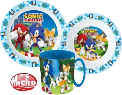 Sonic set za jelo 3 dijela - šalica, zdjelica, tanjur 22243