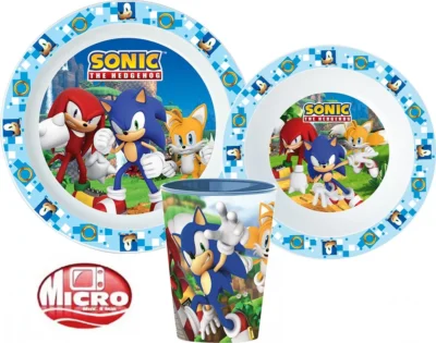 Sonic the Hedgehog set za jelo 3 dijela - čaša, zdjelica, tanjur 11125