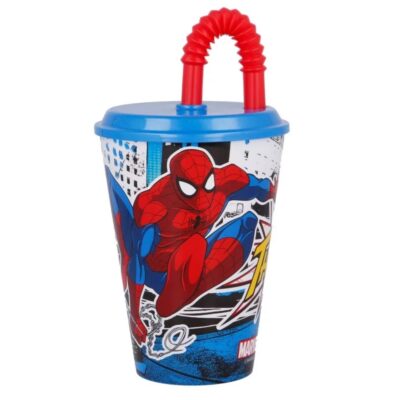 Spider-Man plastična čaša sa slamkom 430 ml 51330