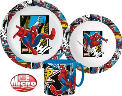 Spider-Man set za jelo 3 dijela - šalica, zdjelica, tanjur 33350