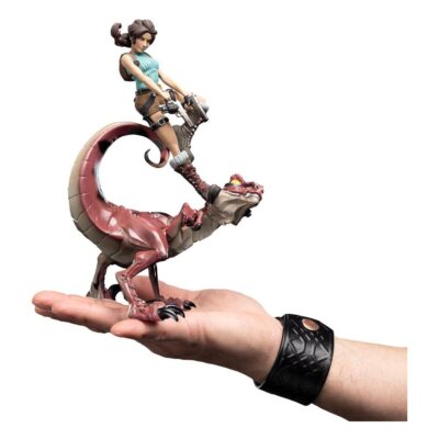 Tomb Raider Lara Croft & Raptor Mini Epics Vinyl figura 24 cm