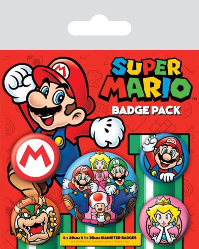 Bedževi Super Mario Badge 5-Pack značke