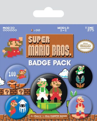 Bedževi Super Mario Bros. Badge 5-Pack značke