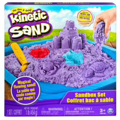 Kinetički pijesak Sanbox set pješčanik Kinetic Sand ljubičasti 454 g