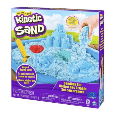 Kinetički pijesak Sanbox set pješčanik Kinetic Sand plavi 454 g