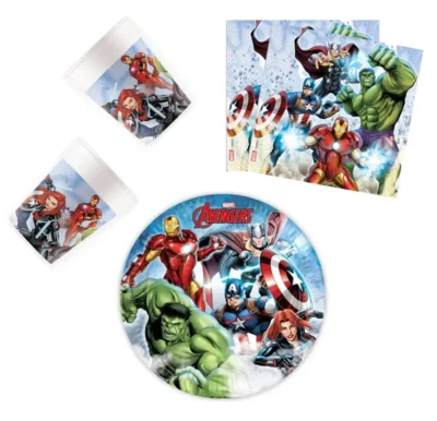 Marvel Avengers Party set 36 komada - tanjuri, čaše, salvete 00052