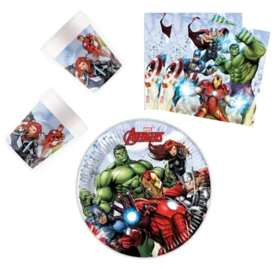 Marvel Avengers Party set 36 komada - tanjuri, čaše, salvete 00053