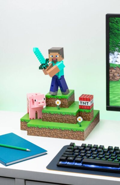 Minecraft Diorama Light Steve svjetiljka 30 cm Paladone 1