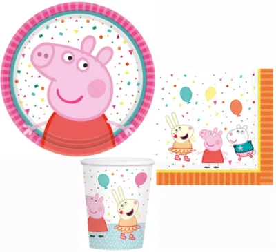 Peppa Pig Party set 32 komada - tanjuri, čaše, salvete 01161