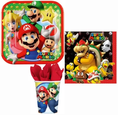 Super Mario Party set 36 komada - tanjuri, čaše, salvete 04687