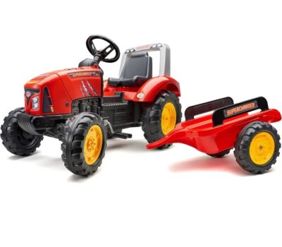 Supercharger traktor na pedale s prikolicom crveni FALK 2020AB