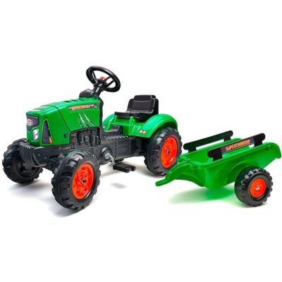Supercharger traktor na pedale s prikolicom zeleni FALK 2031