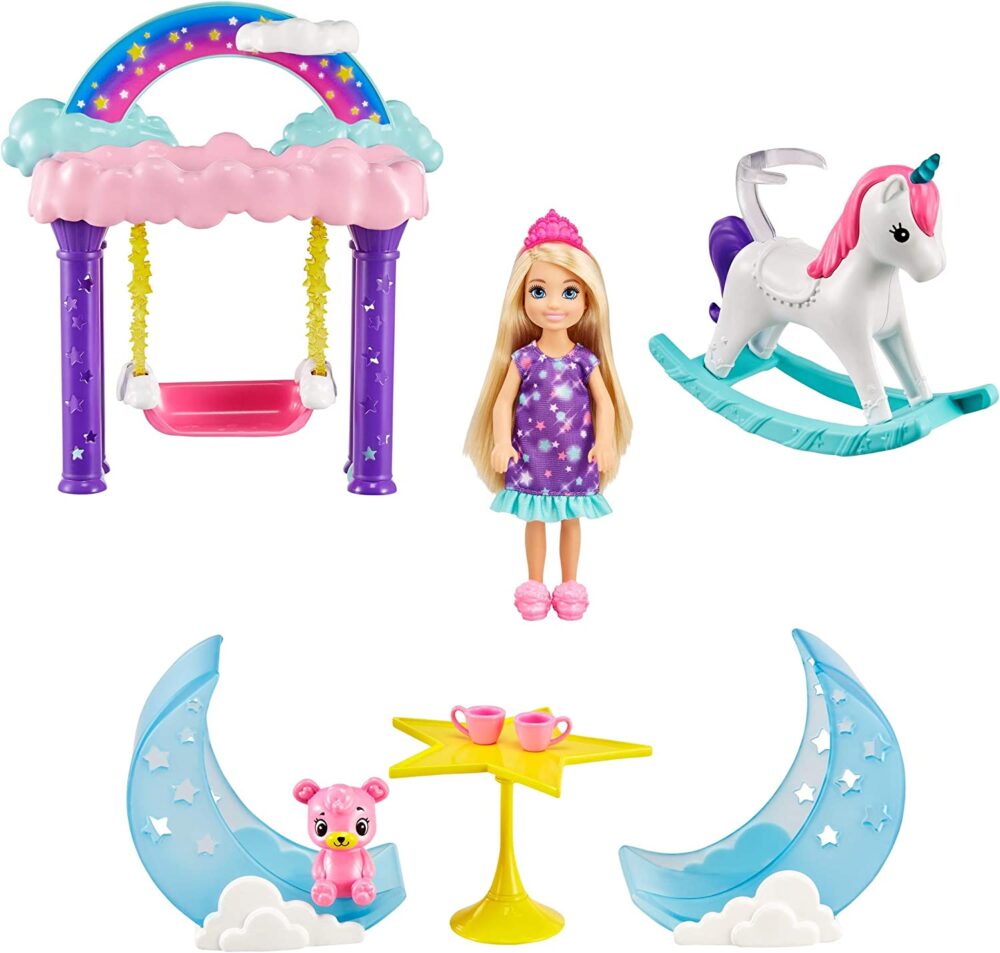 Barbie Dreamtopia Chelsea Fairytale Sleepover set za igru s lutkom GTF50 1