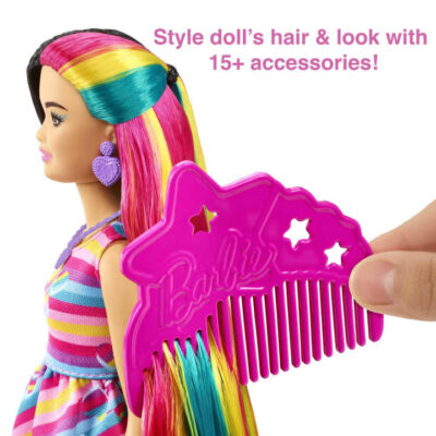 Barbie Totally Hair Hearts Look lutka s dodacima HCM90 1