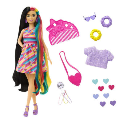Barbie Totally Hair Hearts Look lutka s dodacima HCM90