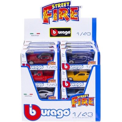 Bundle 12 kom BBurago Die Cast 143 Street Fire autići Serie A
