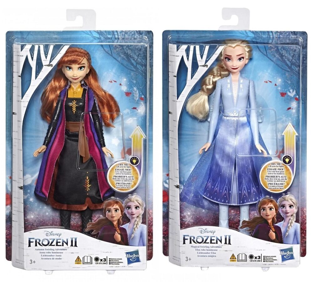 Bundle Disney Frozen 2 lutke Anna i Elsa Magical Swirling Adventure Light Up E6952 7