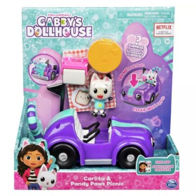 Gabina kuća lutaka Carlita i Pandy Paws piknik set za igru Gabbys Dollhouse