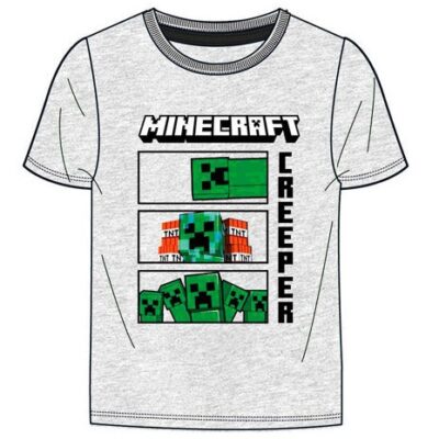 Minecraft Creeper majica kratkih rukava T-Shirt 6-12 godina siva