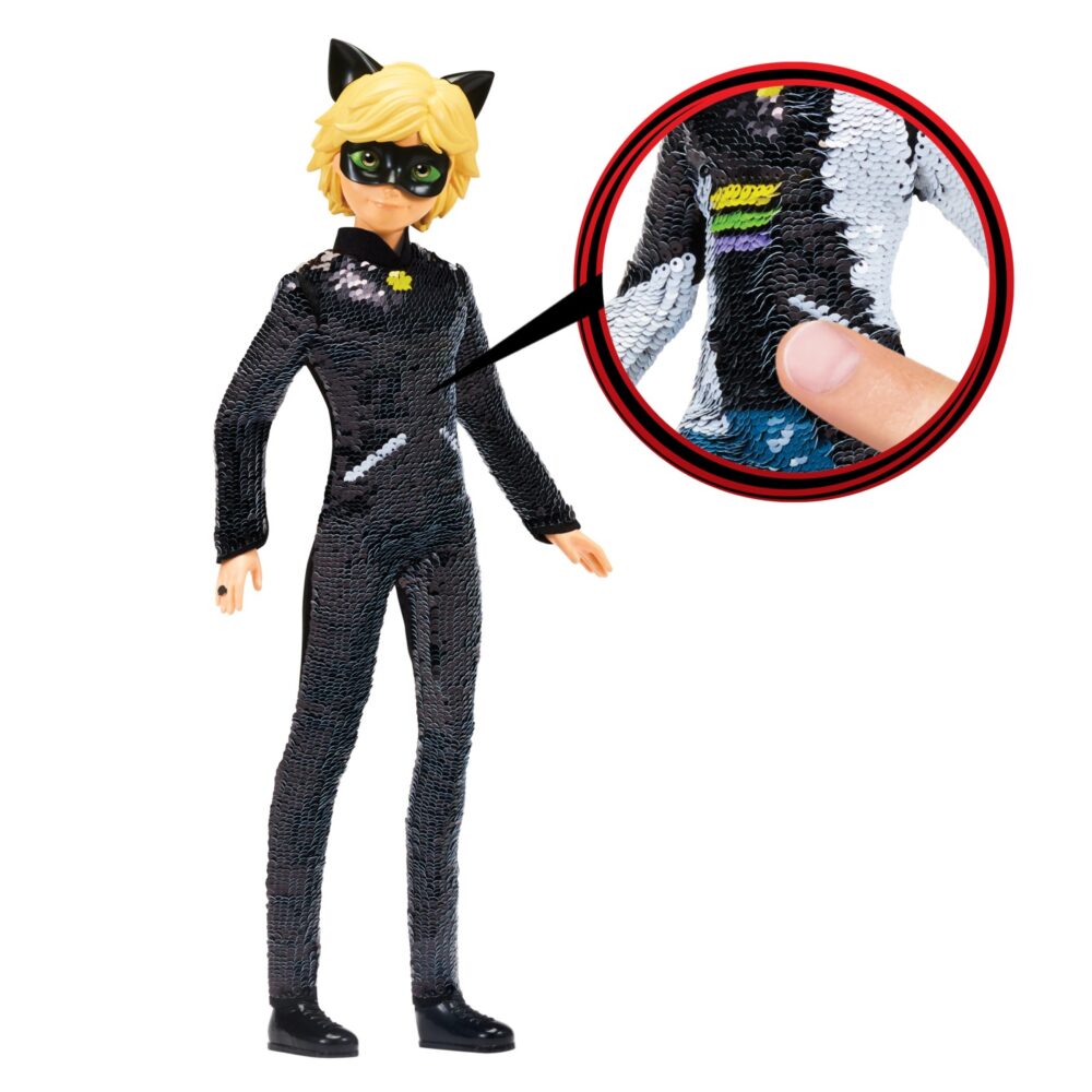 Miraculous Ladybug lutka 30 cm sa sequinom Adrien i Cat Noir 5