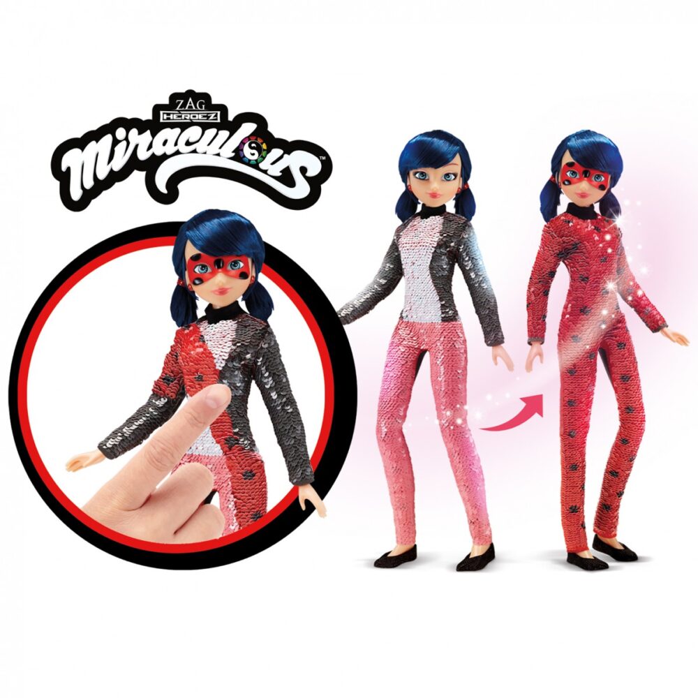 Miraculous Ladybug lutka 30 cm sa sequinom Marinette i Ladybug 1